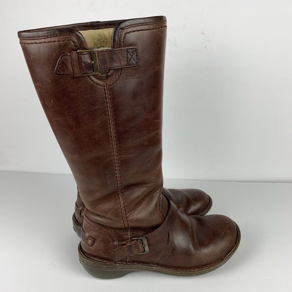 Ugg Brown Leather Knee-High Boots - Picture 2 of 16